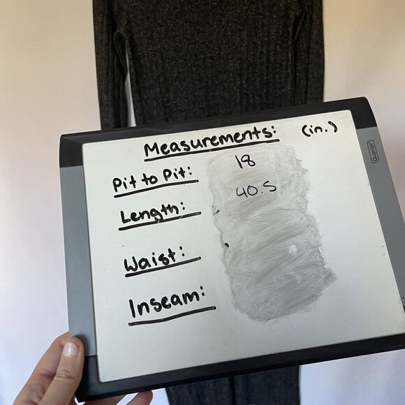 For the Republic long sleeved gray maxi dress knit material women's size medium - Picture 7 of 8